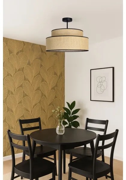 Prisadený luster BOHO 1xE27/60W/230V pr. 40 cm béžová