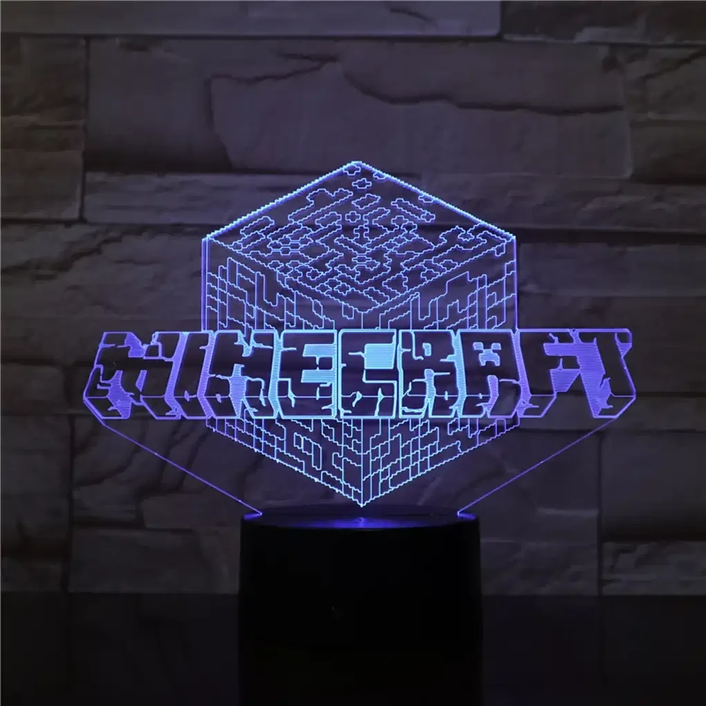 3Dmix 3DL-CRK027 – 3D LED nočná lampa - Minecraft (Crack základňa)