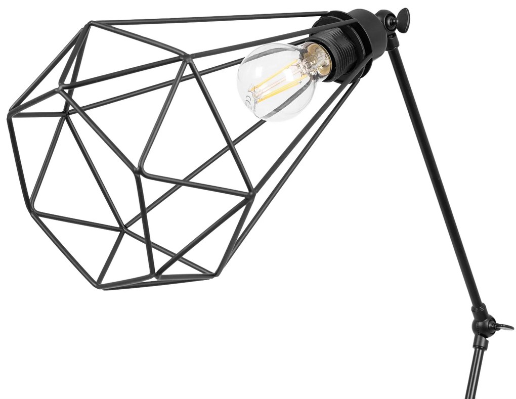 Toolight - Podlahová lampa Reno 1xE27 60W 300216 Diament, čierna, OSW-06963