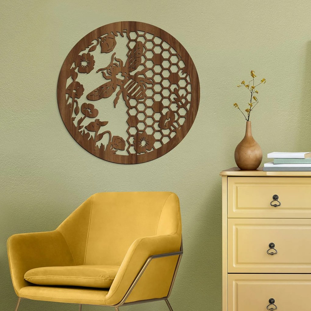 DUBLEZ | Darček pre včelára - Drevený obraz včely