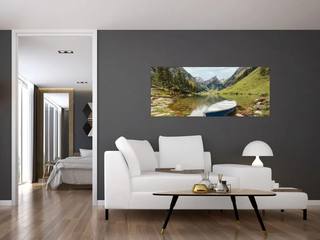 Obraz - Seealpsee, jazero Švajčiarska (120x50 cm)