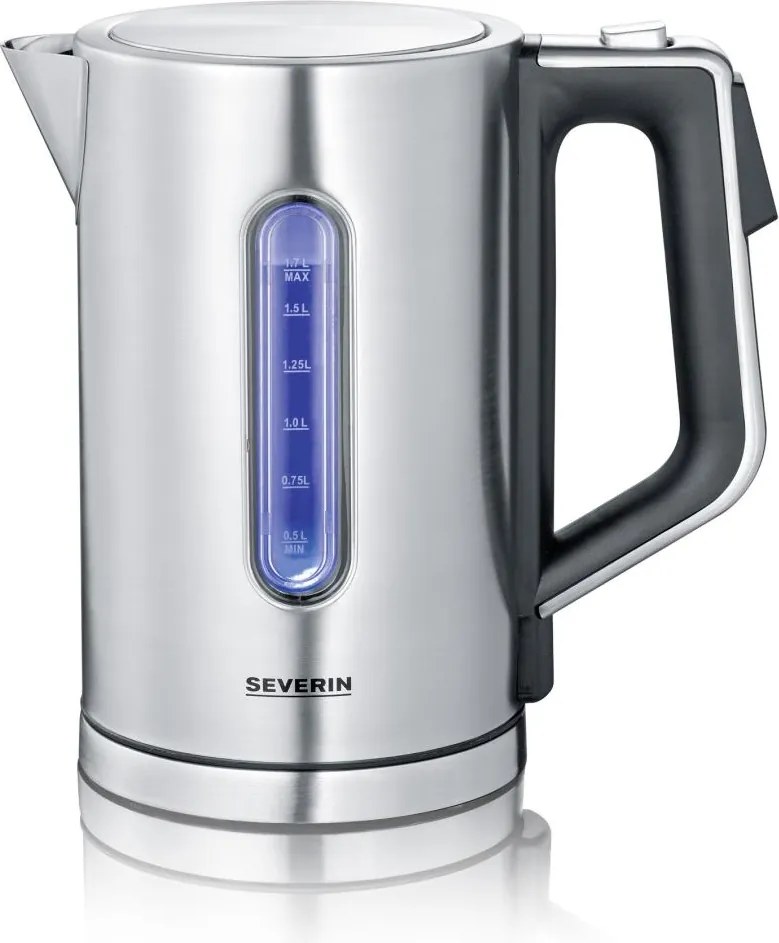 Severin WK 3418 - Rýchlovarná kanvica 1,7 l 3000W/230V nerez/čierna