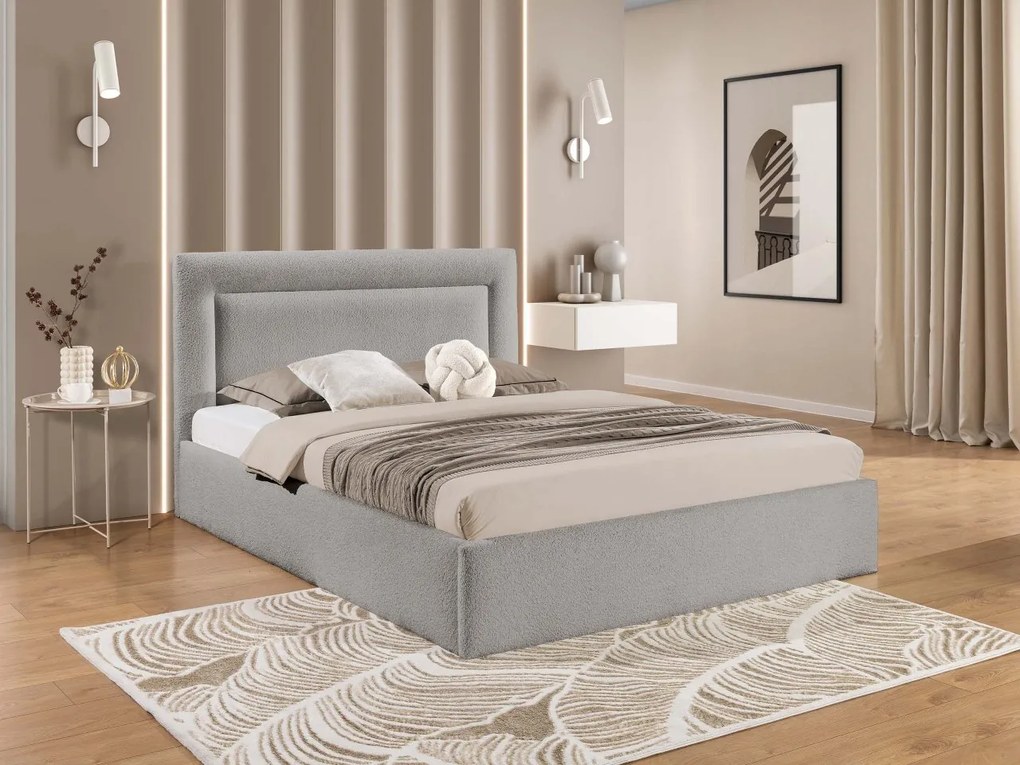 Čalúnená posteľ s úložným priestorom Enserio, Rozmer postele: 180x200, Dostupné poťahy: Coral 55