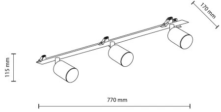 Podhľadové bodové svietidlo NEX 3xGU10/10W/230V biela