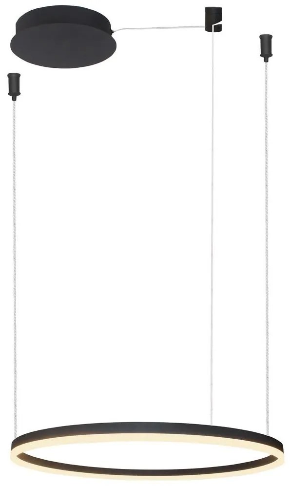 Azzardo AZ4968 -LED Stmievateľný luster na lanku HALO LED/47W/230V pr. 60 cm čierna