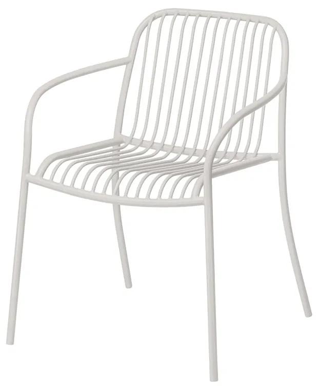 Blomus Záhradná stolička s podrúčkami YUA svetlo šedá 2