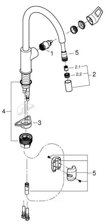 GROHE 30556000 - Drezová batéria START LOOP 357 mm lesklý chróm
