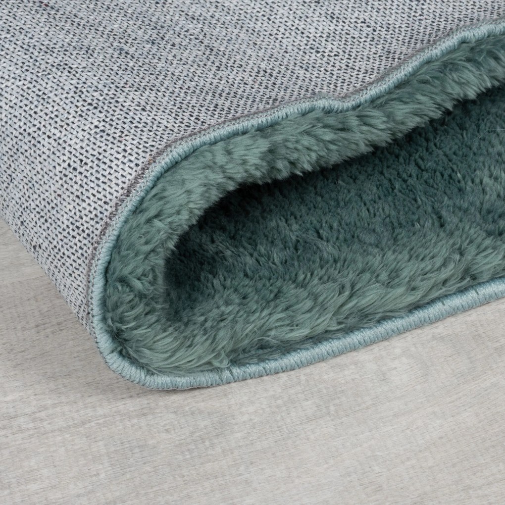 Flair Rugs, Kusový koberec Faroe Faux Fur Blue, 160x230, modrá, obývacia izba