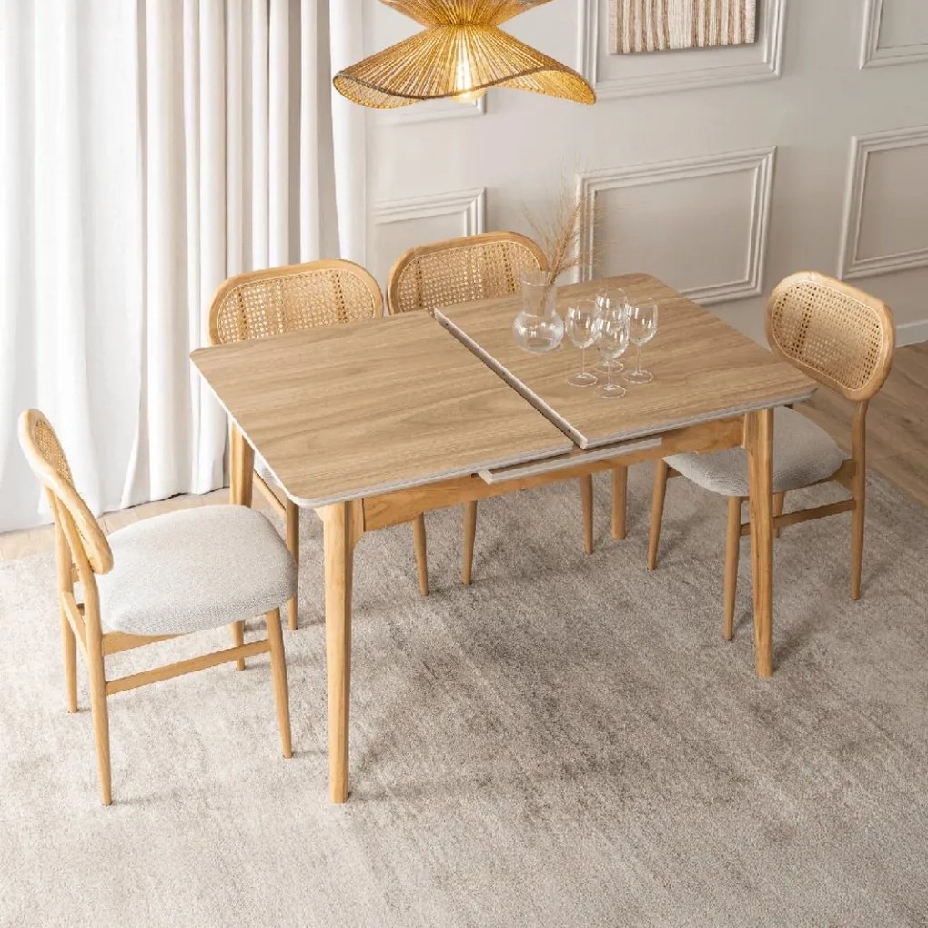 PROXIMA.store - Rozkladací jedálenský stôl Samer 120 cm FARBA: dub, FARBA NÔH: dub