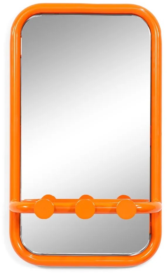 Oranžový kovový vešiakový panel Retro – Spinder Design