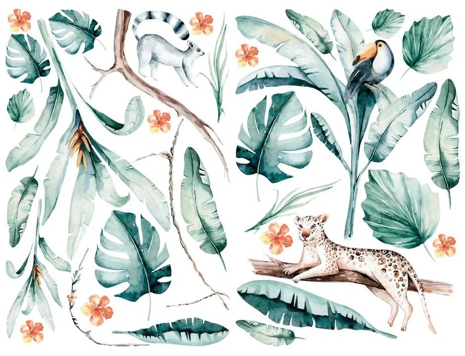 Dekoratívne samolepky na stenu Ambiance Tropical