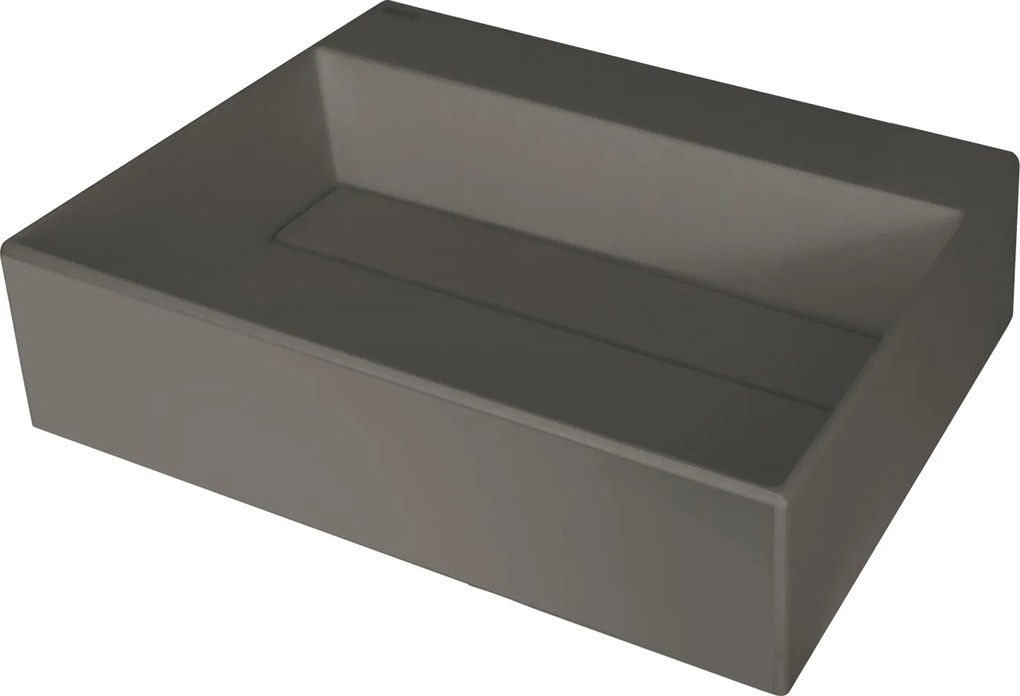 Deante Umývadlo na dosku Correo 50x40 cm - CQR TU4M, granit, antracit metalic