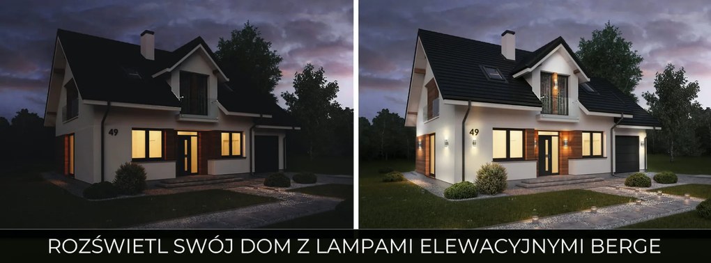 BERGE LED vonkajšie svietidlo HANA strieborné - 2 x GU10 - 230V