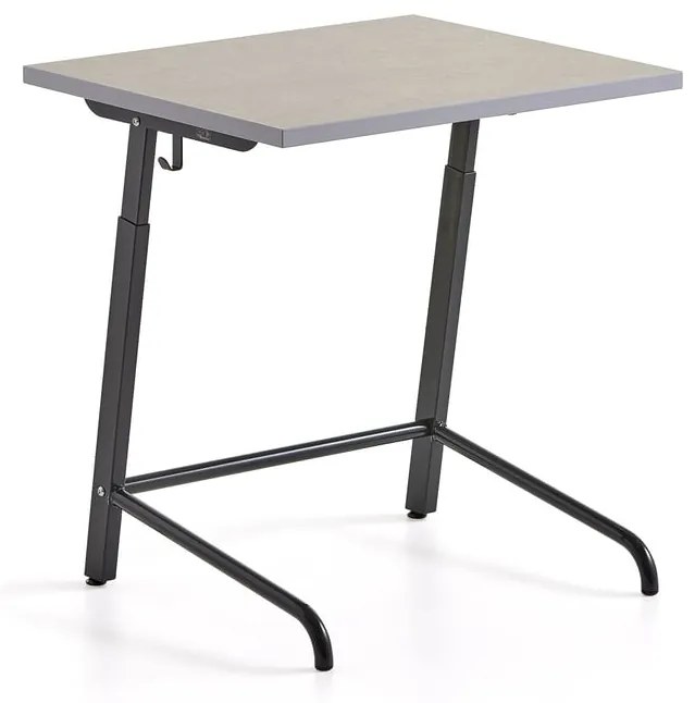 Školská lavica AXIOM, akustické linoleum, antracit/šedá