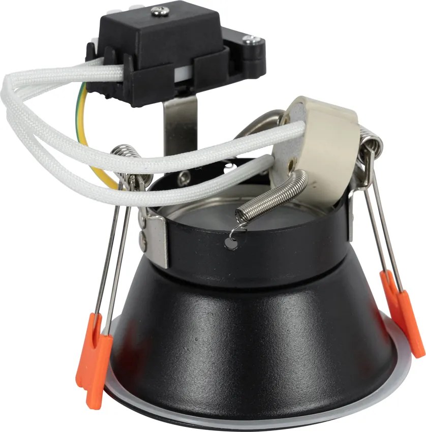 Inteligentné Zapustené Bodové Svetlo Čierne IP44 vrátane Wifi GU10 50mm - Dept