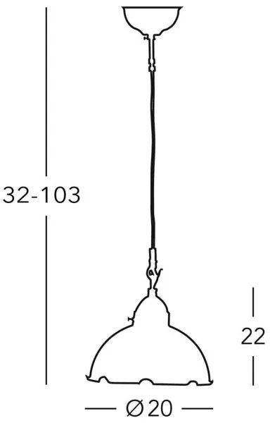 Kolarz 731.30.53 - Luster na lanku NONNA 1xE27/75W/230V