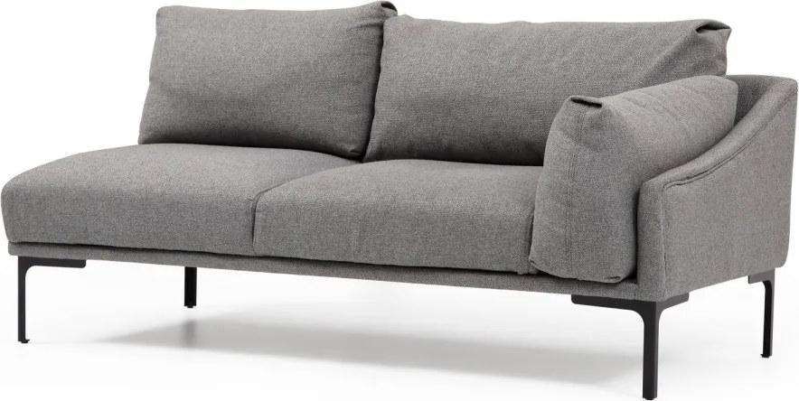 Rohová sedací souprava Leo 255 cm šedá levá