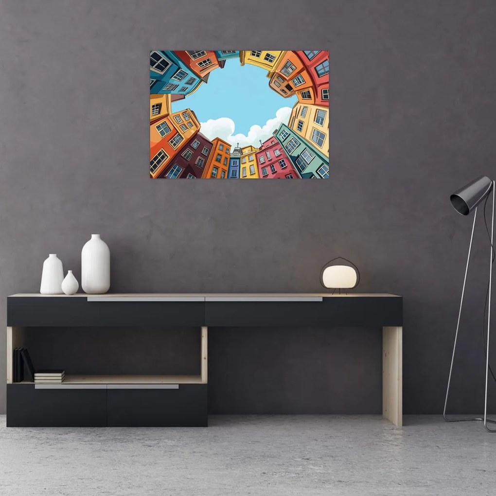Obraz - Medzi domami (70x50 cm)