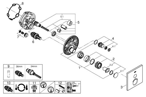 GROHE 29123000 - Termostatická sprchová batéria GROHTHERM SMARTCONTROL chróm