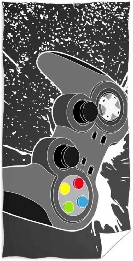 Bavlnená plážová froté osuška Gamer Gamepad - 100% bavlna s gramážou 300 g/m² - 70 x 140 cm
