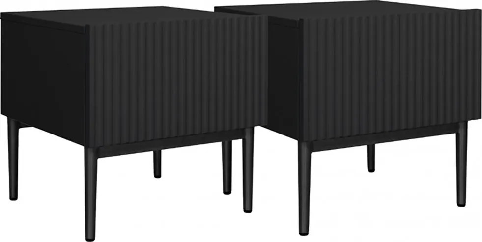 Sada nočných stolíkov Nicole 2 ks - čierna