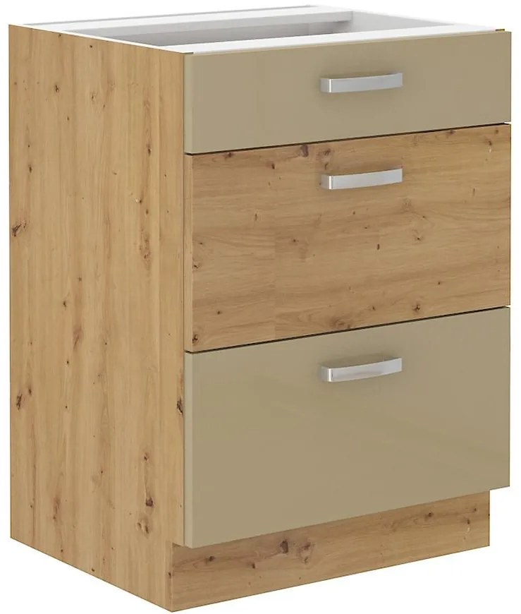 Skrinka do kuchyne Artisan cappuccino lesk 60D 3S BB