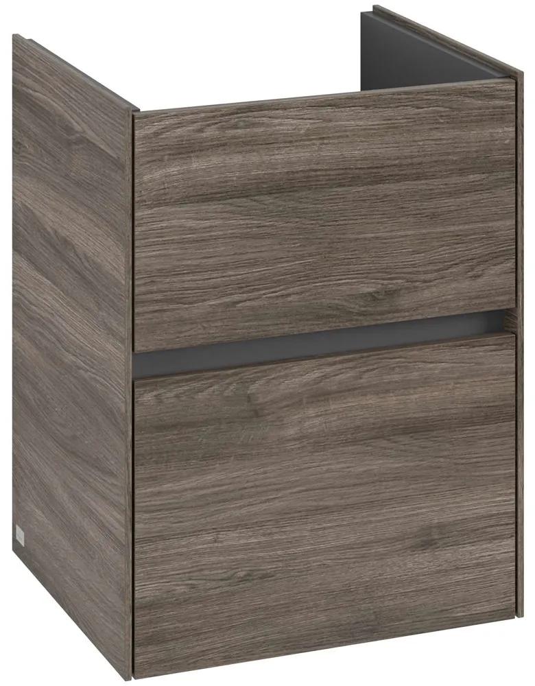 VILLEROY &amp; BOCH Collaro závesná skrinka pod umývadielko, 2 zásuvky, 472 x 404 x 610 mm, Stone Oak, C14100RK