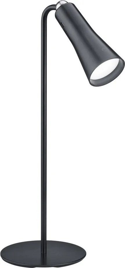 Matne čierna kovová LED stolová lampa (výška 36 cm) Maxi – Reality