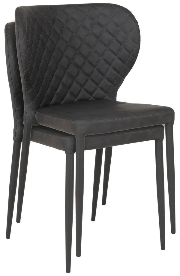 Tmavosivé jedálenské stoličky v súprave 4 ks Pisa – House Nordic