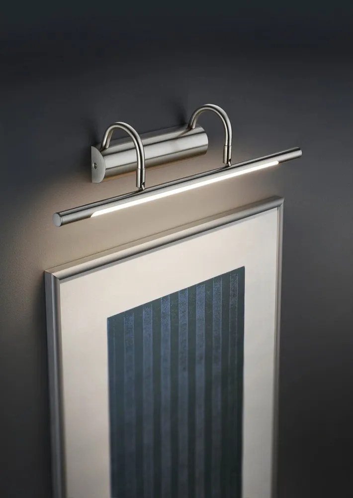 LED nástenné svietidlo v striebornej farbe Cuadro – Trio