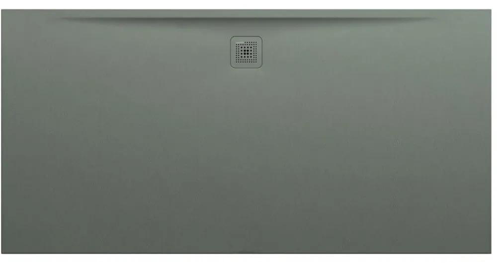 LAUFEN Pro obdĺžniková sprchová vanička z materiálu Marbond, odtok na dlhšej strane, 2000 x 1000 x 36 mm, betónová šedá, H2119570790001