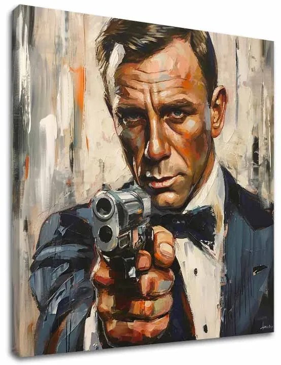 Obraz James Bond - Nebezpečná elegancia | 100% originál domaľovaný akrylom
