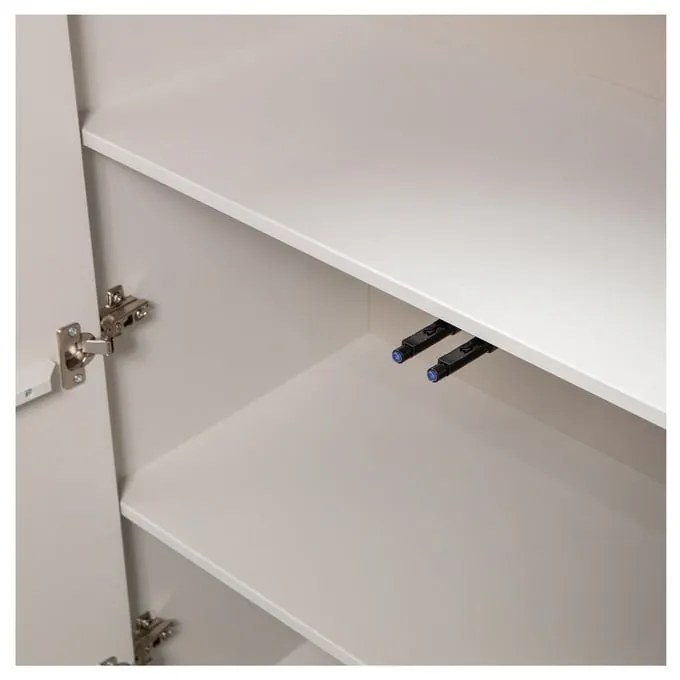 Svetlosivá skrinka z borovicového dreva 85x135 cm Cadiz – WOOOD