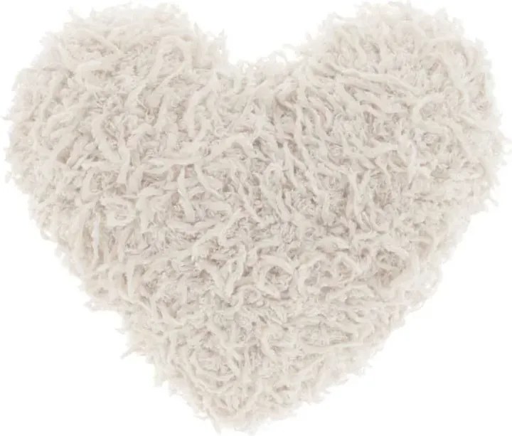 Dekoratívny vankúšik ROMEO HEART 45x45 cm, krémový