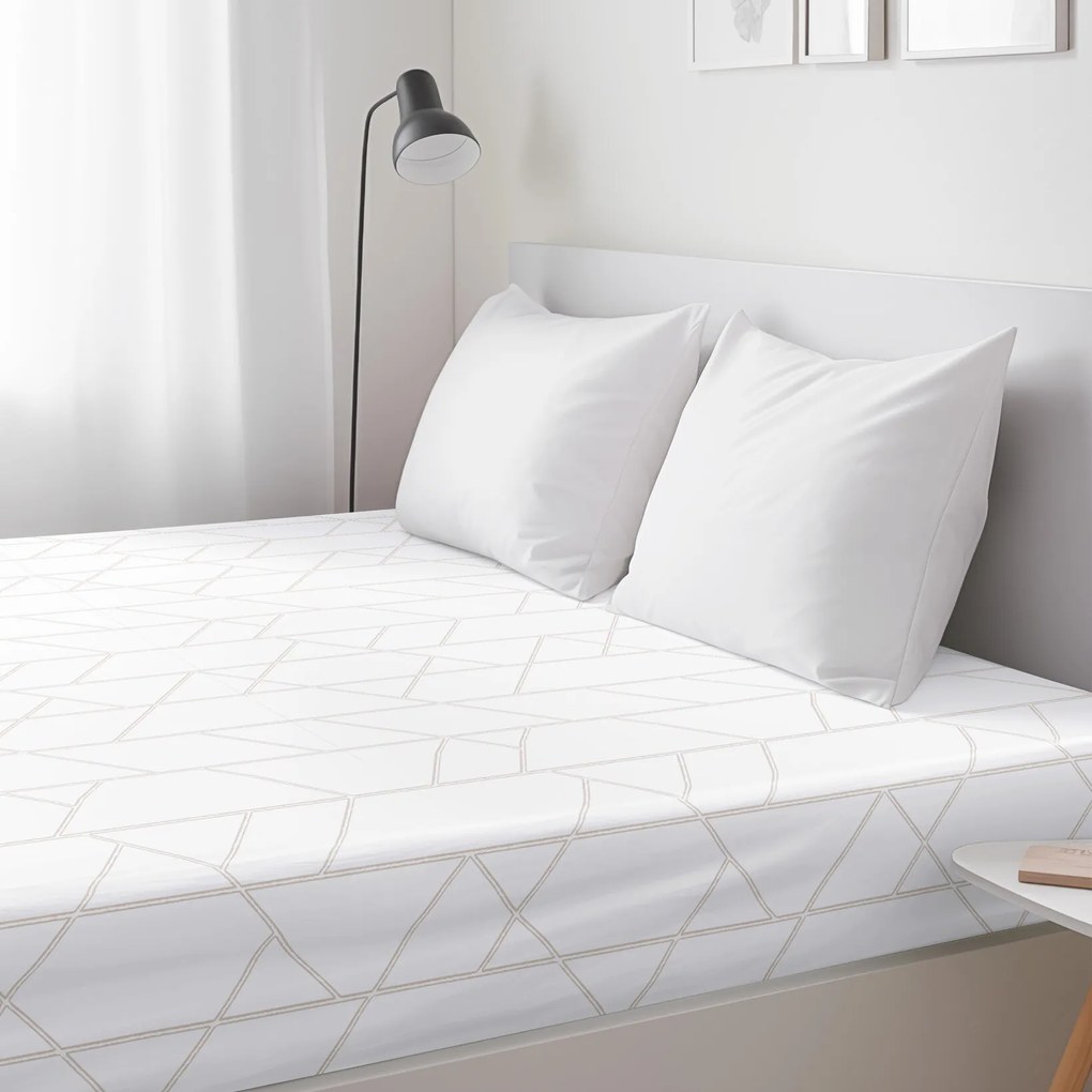 Goldea bavlnená napínacia plachta - geometrické línie na bielom 80 x 200 cm