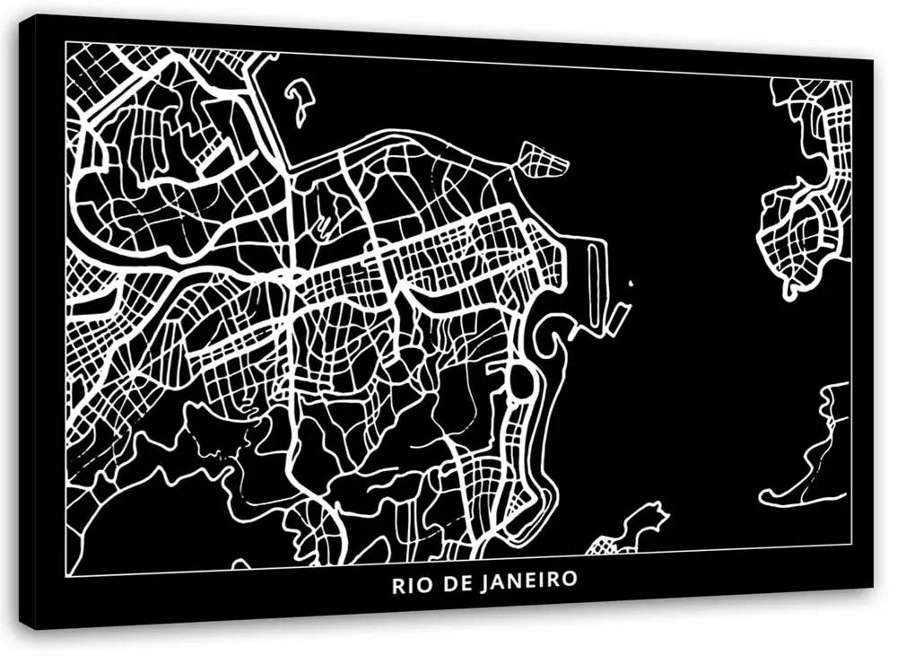 Gario Obraz na plátne Plán mesta Rio de Janeiro Rozmery: 60 x 40 cm