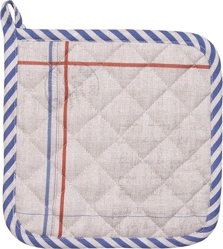 Béžová bavlnená chňapka - podložka s kohútom Devine French Roster - 20*20 cm