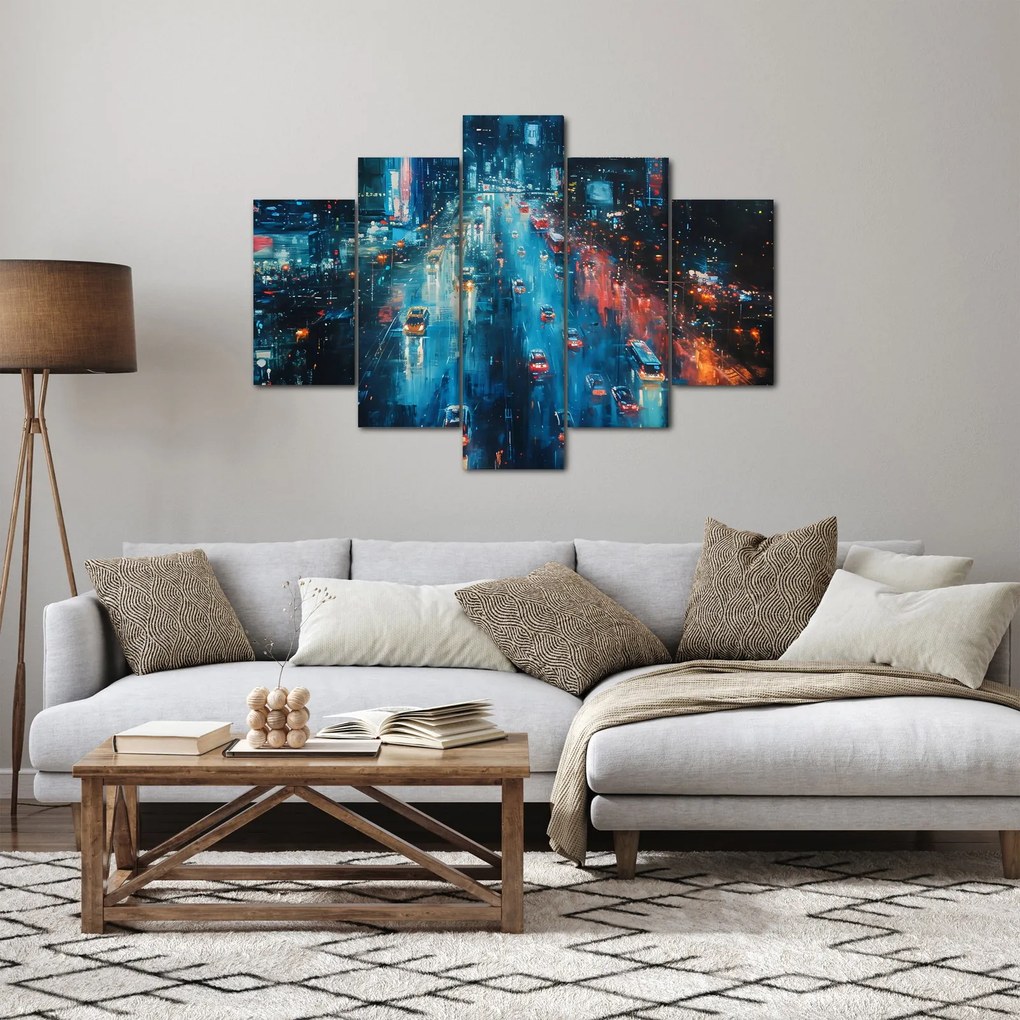 Obraz - Veľkomesto, olejomaľba (150x105 cm)
