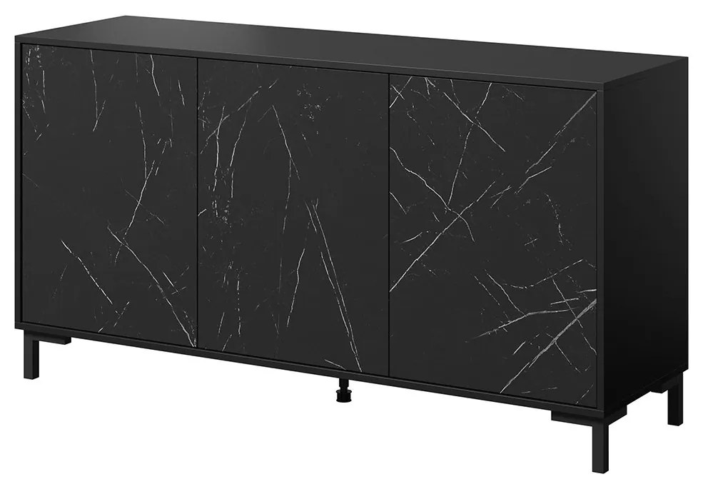 Komoda Sopeleto 3D 150, Farby: biela/biely mramor