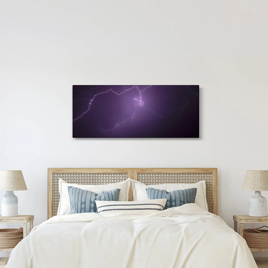 Obraz blesku na oblohe (120x50 cm)