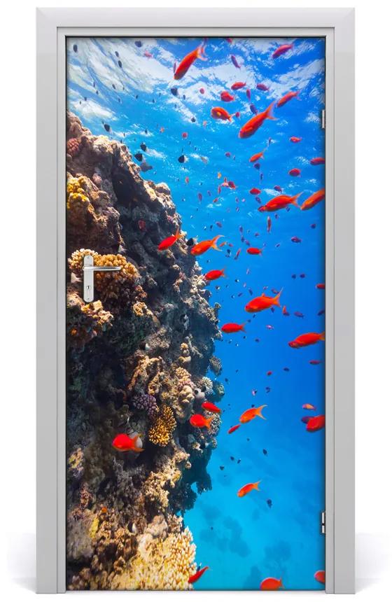 Samolepiace fototapety na dvere koralový útes 85x205 cm