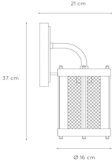 Lucide 29826/01/30 - Vonkajšie nástenné svietidlo MAKKUM 1xE27/40W/230V IP23