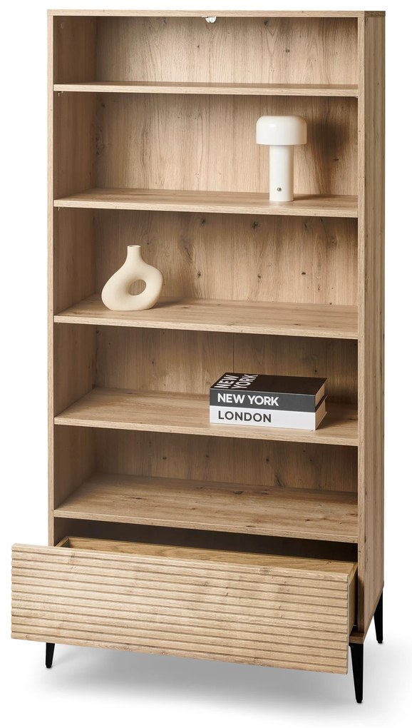 Regál »REET« s lamelovým vzhľadom