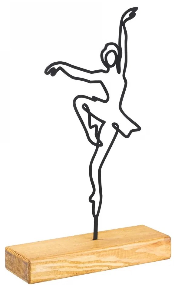 Kovová dekorácia Ballerina 40 cm čierna