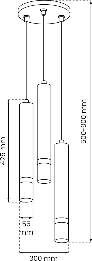 Závesné svietidlo Joker, 3x zlaté/zelené kovové tienidlo, b, o