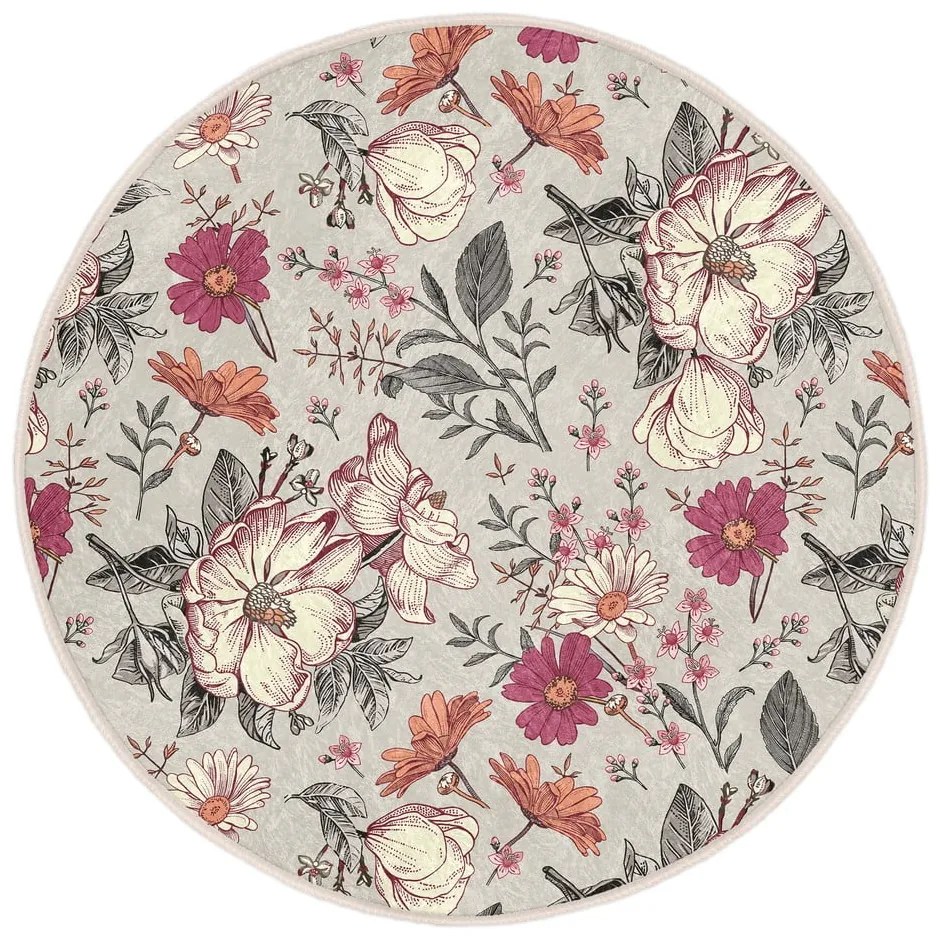 Prateľný okrúhly koberec vhodný pre robotické vysávače ø 80 cm Comfort – Mila Home