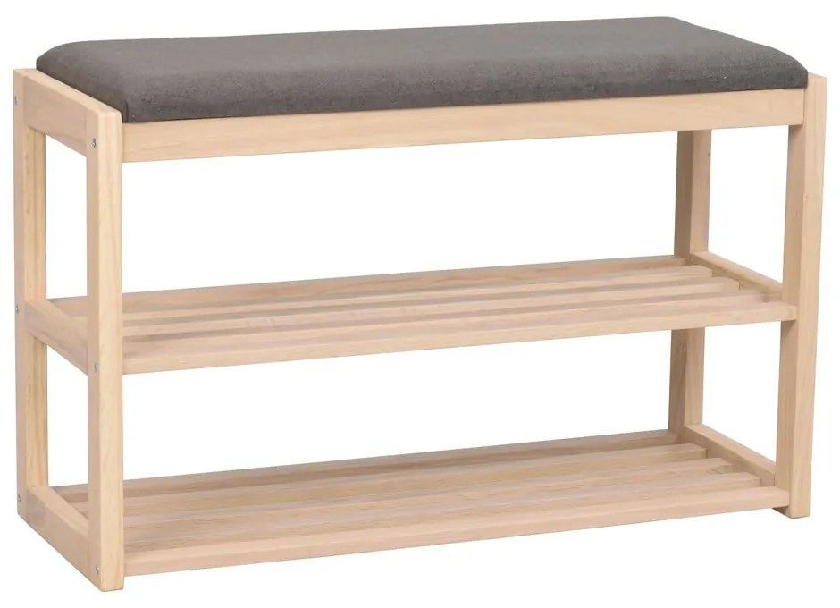Skrinka na topánky z dubového dreva s lavicou v prírodnej farbe Confetti – Rowico