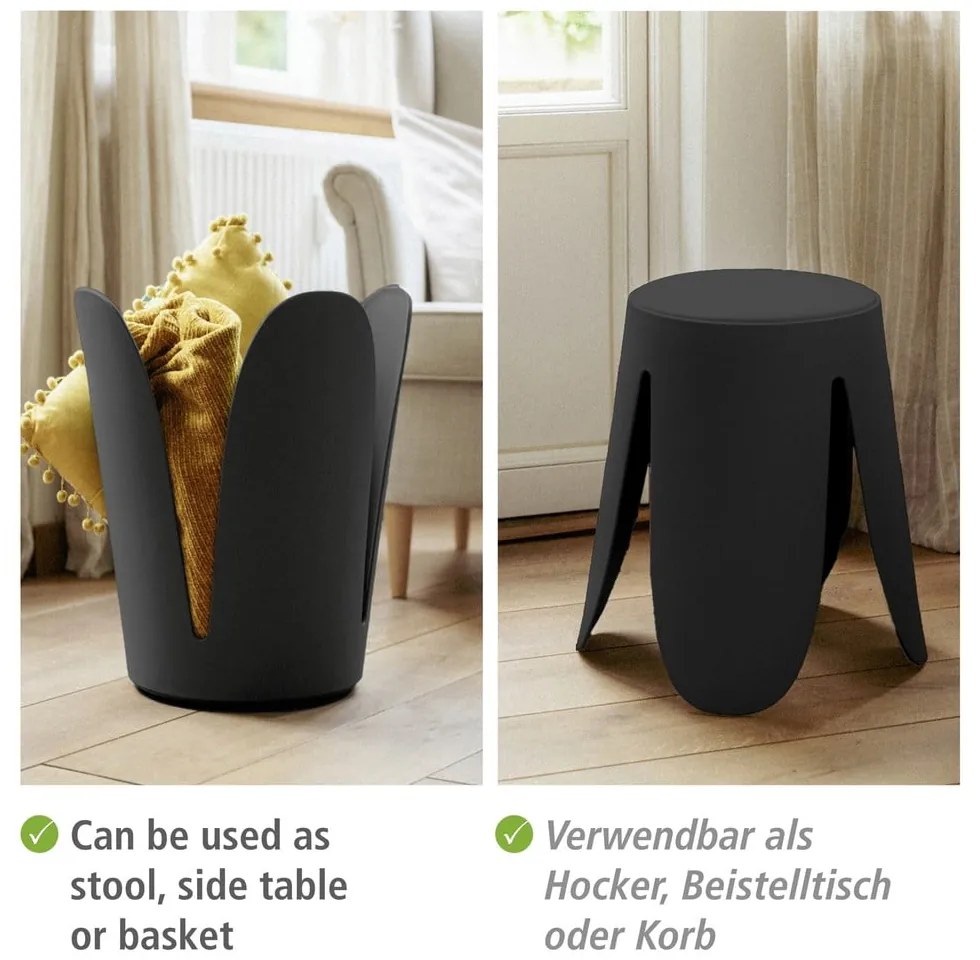 Čierna plastová stolička Comiso – Wenko