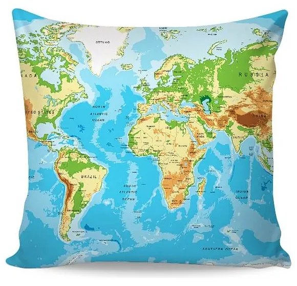 Obliečky na vankúše - Mapa