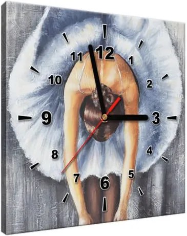 Obraz s hodinami Baletka v modrom 30x30cm ZP3442A_1AI